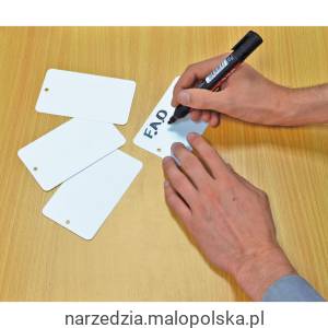 WHITE PLASTIC TAGS 120x70mm 250MU UNWIRED (PK-500) Avon AVN9660320K