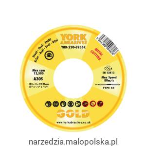 Tarcza do cięcia 125x3x22.23mm A30S FLAT York Abrasives YRK2306955K