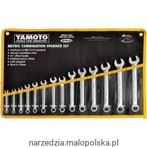 Zestaw kluczy 6-19mm płasko-oczkowych 14szt. Yamoto YMT5823960K