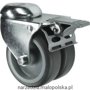 Kółko z hamulcem obrotowe z otworem50mm TWIN RUBBER Atlas Workholders ATL9450430K
