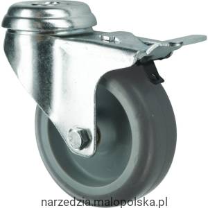 Kółko z hamulcem obrotowe z otworem 75mm gumowe Atlas Workholders ATL9450302K
