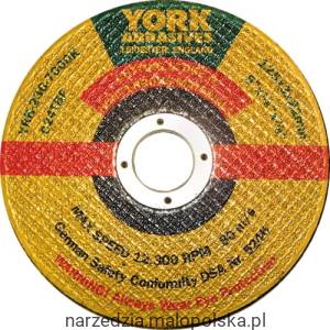 Tarcza tnąca 4.1/2x1/8x7/8" A30TBF York Abrasives YRK2306080K