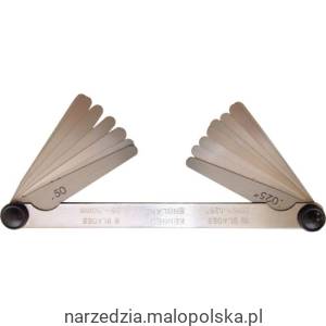 Szczelinomierz listkowy dwustronny 3" 18szt. ostrzy płytkowy Kennedy KEN5180790K PRO20 PRO24-1