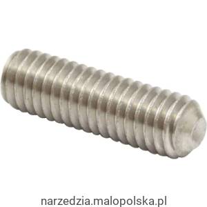 Wkręt dociskowy M8x40 A2 din916 nierdzewny śruba dociskowa Qualfast QFT6068327P