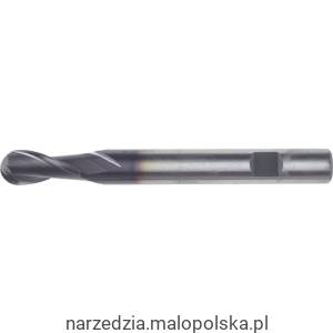 Frez trzpieniowy 6mm HSS-Co 8% TiCN chwyt Weldon 2 ostrza kulisty SwissTech SWT1631236A