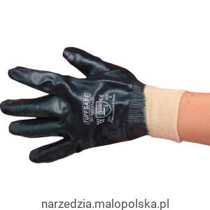 Rękawice robocze nitrylowe tkany mankiet rozm. 10 Tuffsafe TFF9613780K