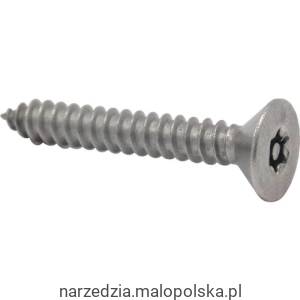Śruba Torx No8x1.1/2" samogwintująca z zabezpieczeniem A2 nierdzewna łeb stożkowy 100szt. Qualfast QFT6373421Y