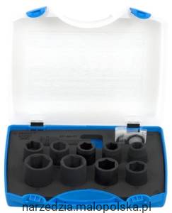 Zestaw kluczy nasadowych 1/2" udarowych w plastikowej skrzynce 15-30/12 Unior (612506) 231/4PB1