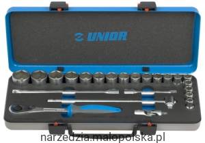 Zestaw kluczy nasadowych 1/2" w metalowej kasecie 10-32/23 Unior (612779) 190BI6P23 AP