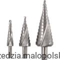 Komplet wierteł 4-30mm HSS stopniowych stożkowych 3szt. Sherwrood SHR0190260K SHR-019-0260K