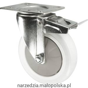 Kółko z hamulcem obrotowe z blaszką mocującą 75mm nylonowe Atlas Workholders ATL9450452K