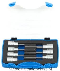 Zestaw długich nasadek Torx z końcówką trzpieniową o profilu TX w plastikowej skrzynce TX20-50 /7 Unior (619417) 192/17