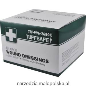 Materiały opatrunkowe 18x18cm 6szt. Tuffsafe TFF9962680K