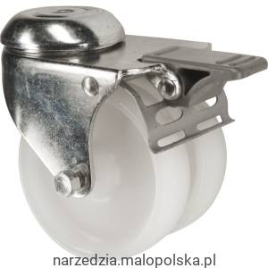 Kółko z hamulcem obrotowe z otworem TWIN 50mm PP polipropylenowe Atlas Workholders ATL9450400K