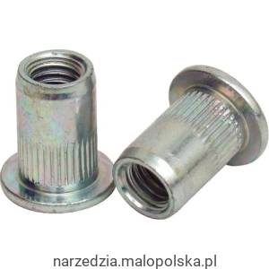 Nitonakrętka stalowa M8 stożkowy łeb 250szt. Qualfast QFT6441028F