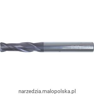 Frez trzpieniowy 10x1,5mm z węglika 2 ostrza z zaokrąglanymi ostrzami chwyt prosty powłoka Q SwissTech SWT1658512K