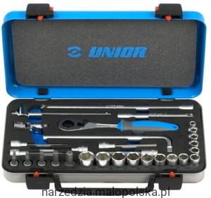 Zestaw kluczy nasadowych 3/8" w metalowej kasecie /30 Unior (613073) 239D