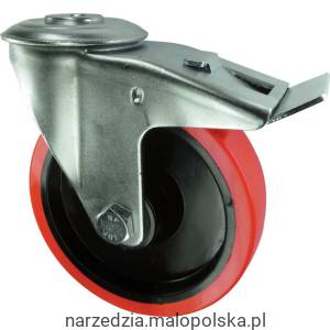 Kółko z hamulcem obrotowe z otworem 80mm PU poliuretanowe Atlas Workholders ATL9452456K