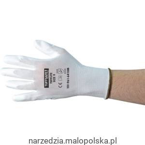 Rękawice Tufflite białe nylonowe powlekane poliuretanem PU rozmiar 7 Tuffsafe TFF9616408K