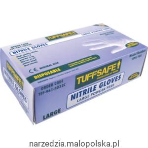 Rękawice jednorazowe nitrylowe bezpudrowe L 100szt. Tuffsafe TFF9614032C PRO19