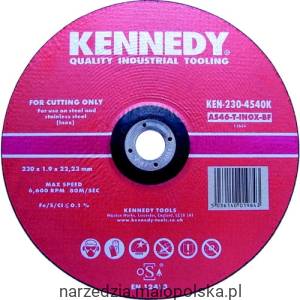 Tarcza typu Inox Cut-Off 230x1,9x22,23mm AS46 Kennedy KEN2304540K PRO19-20-21 MTMX