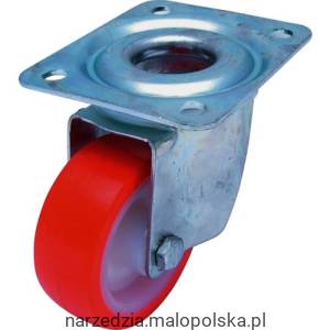 Kółko 80mm x30mm poliuretanowe z wnetrzem nylonowym obracalne z otworem na trzpień PRO-19 PRO20
