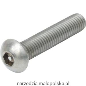 Śruba M8x35 A2 nierdzewna z zabezpieczeniem imbusowa łeb grzybkowy 100szt. Qualfast QFT6371068Z