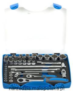 Zestaw kluczy nasadowych 1/4" i 1/2" w plastikowej skrzynce /43 Unior (611944) 190BI6P43 AP