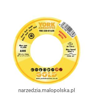 Tarcza do szlifowania 100x6x16mm A30S DPC York Abrasives YRK2300165K