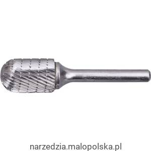 Pilnik obrotowy 8mm x19mm węglikowy cylindryczny zaokrąglone czoło York Abrasives YRK2101209K PRO20