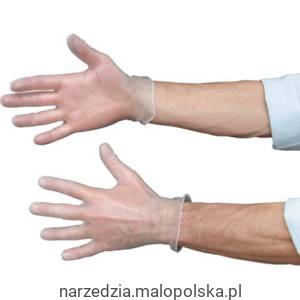 Rękawice jednorazowe winylowe bezbarwne rozm. M 100szt. Tuffsafe TFF9617021B