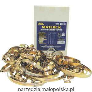 Zestaw obejm zaciskowych ze stali nierdzewnej 50szt. Matlock MTL6625960K