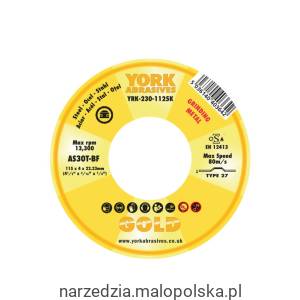 Tarcza do szlifowania 115x4x22.23mm AS30T-BF DPC York Abrasives YRK2301125K
