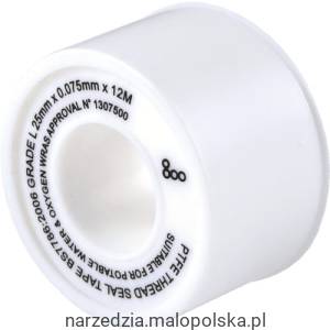 Taśma PTFE wodna 25mm 12m Kennedy KEN9839010K