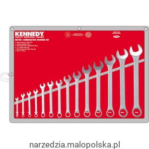 Zestaw kluczy 6-32mm płasko-oczkowych 14szt. satynowane polerowana główka Kennedy KEN5822900K PRO20