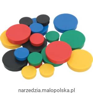 Magnesy do tablic suchościeralnych czarne 20mm 10szt. Offis OFI8360550K OFI-836-0550K