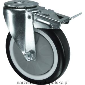 Kółko z hamulcem obrotowe z otworem 75mm PU poliuretanowe Atlas Workholders ATL9450742K