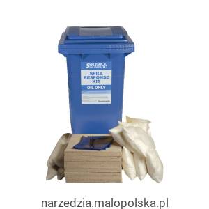 SUSTAINABLE SPILL KIT OIL-ONLY 120LTR WHEEL BIN Solent SOL7422655F