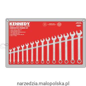 Zestaw kluczy 6-19mm płasko-oczkowych 14szt. satynowane polerowana główka Kennedy KEN5822960K PRO20
