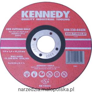 Tarcza typu Inox Cut-Off 115x1,6x22,23mm AS46 Kennedy KEN2304440K PRO19-20