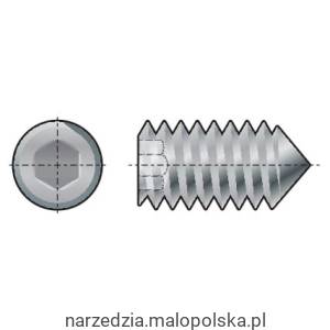 M5x25 wkręt dociskowy stożkowe zakończenie (GR-45H) (14.9) Qualfast QFT6023207P QFT-602-3207P