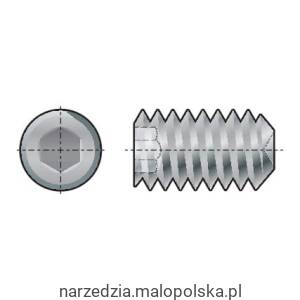 M24x60 wkręt dociskowy KNURLEDCUP POINT (GR-45H) (14.9) Qualfast QFT6023596V QFT-602-3596V
