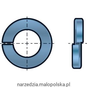 M6 RECT' SINGLE COIL SPRINGWASHER - BZP DIN 127B Qualfast QFT6456500N QFT-645-6500N