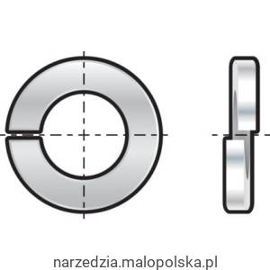 M16 RECT' SINGLE COIL SPRINGWASHER - A2 ST/STEEL DIN 127B Qualfast QFT6456520X QFT-645-6520X