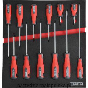 Zewstaw wkrętaków w piance 12szt. PRO-TORQ SCREWDRIVER SETWITH FOAM M1832 Kennedy KEN5950150K KEN-595-0150K