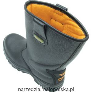 Buty ochronne wysokie stalowa płytka czarne rozmiar 11