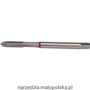 Gwintownik M6x1 HSS-Co do stali niskostopowej średniostopowej i wysokostopowych rowki proste przelotowy pasywowany 6HX din371 din376 nakrój B maszynowy czerwony pasek Swisstech SWT1851021R