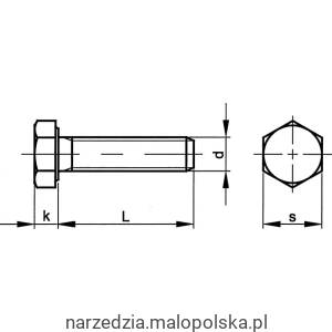 M16x90 śruba z łbem sześciokątnym nierdzewna A2 gat. 70 Qualfast QFT6302616R QFT-630-2616R