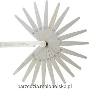Szczelinomierz listkowy 0,05-1mm 20szt. ostrzy płytkowy metryczny Kennedy KEN5180780K KEN-518-0780K MTMX