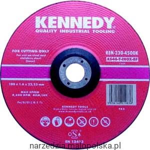 Tarcza typu Inox Cut-Off 180x1,6x22,23mm AS46 Kennedy KEN2304500K PRO19-21